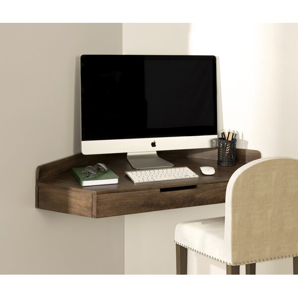 Corner desk wall deals unit